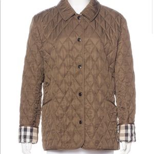 Burberry Brit Nova Check-Lined Quilted Jacket